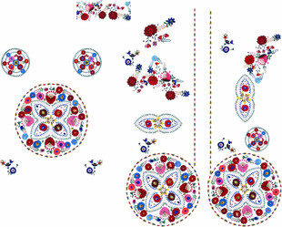 多彩分子结构图案集合