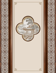 玄关山水形象墙