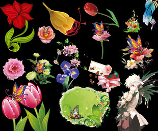 蝴蝶与花