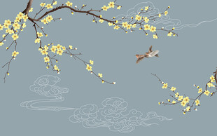 新中式花鸟祥云