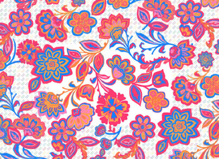 多彩花卉图案纹理背景