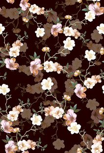 深底花卉图案
