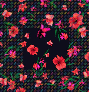 花卉几何图案布料纹理