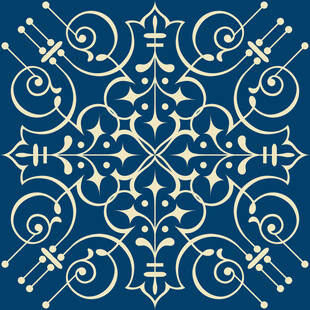 蓝色底纹精美花纹图案