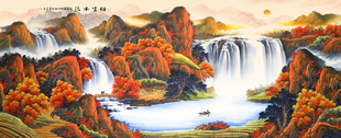 聚宝盆风水画鸿运当头
