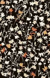 黑色底花卉图案纹理