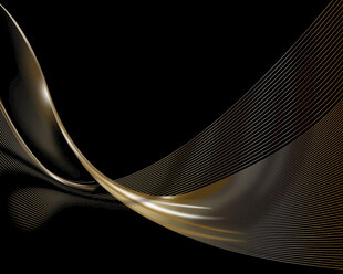 黑金轻奢金色流动曲线抽象科技