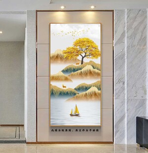 轻奢发财树玄关