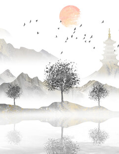 水墨山水意境图