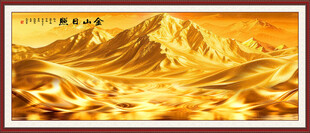 金箔山水画素材-金箔山水画图片-金箔山水画设计模板-昵图网