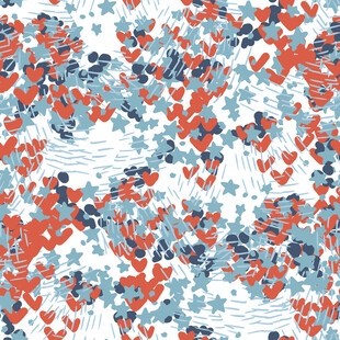 多彩心形图案纹理背景