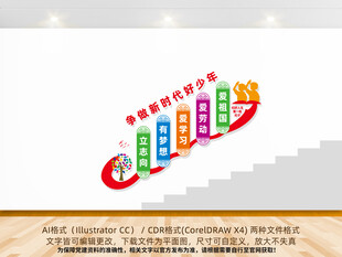 新时代好少年楼梯文化墙