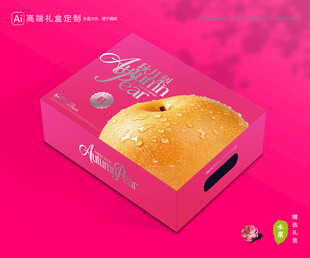 秋月梨礼盒 梨包装