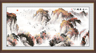 八方来财国画