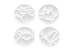 立体浮雕地球图案设计元素