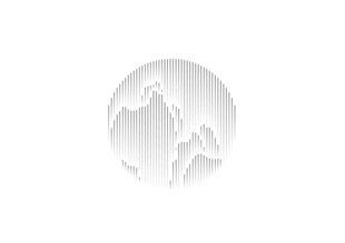 圆形雪山图案设计元素