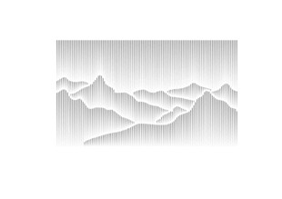 简约白色山峦剪纸风图案