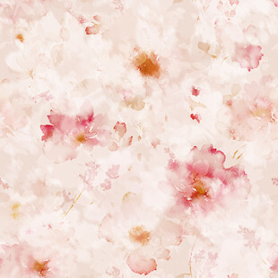 梦幻粉色花朵水彩背景图
