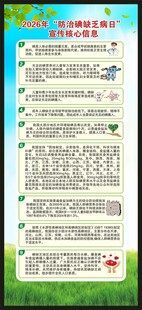 防治碘缺乏病日展架