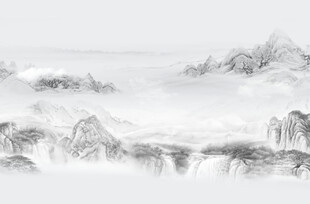 中式屏风山水画