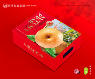 秋月梨礼盒 梨包装