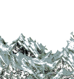 银白雪山景致