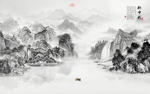 新中式意境山水画