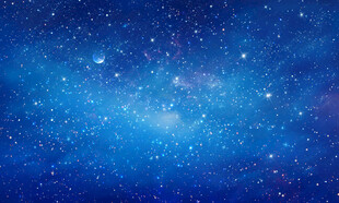 梦幻蓝色星空背景图