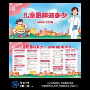 儿童肥胖宣传栏