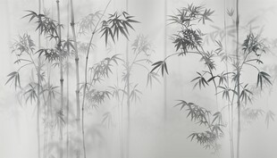 灯箱新中式水墨竹子