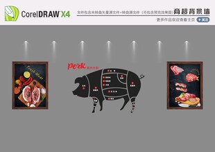 猪肉背景墙