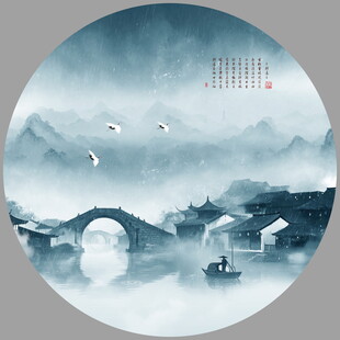 水墨江南挂画