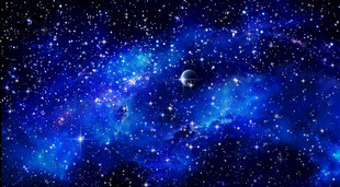 蓝色璀璨星空图