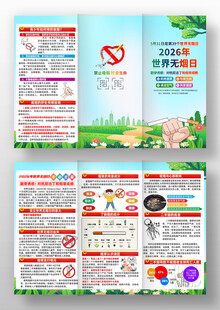 2026年世界无烟日三折页