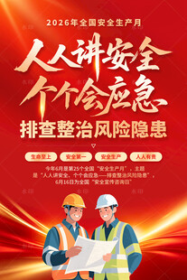 安全生产月海报