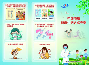 中国防癌健康生活方式守则 三折