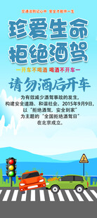 拒绝酒驾易拉宝
