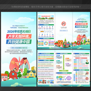 2026世界无烟日三折页