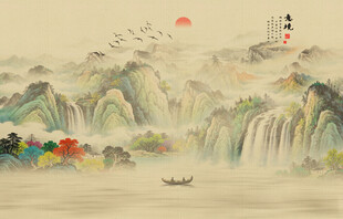 山水背景墙