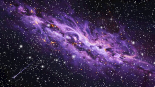 梦幻紫色星系宇宙景观
