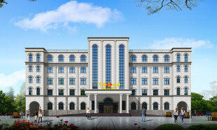 现代风格多层办公建筑外观