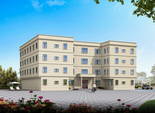 现代风格多层办公建筑外观