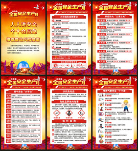 安全生产月海报