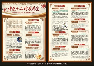 中医十二时辰养生宣传单