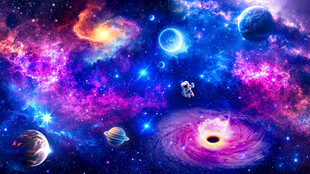 穿越黑洞宇宙星空太空星球背景