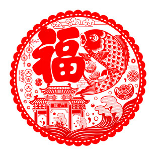福字门贴窗花玻璃贴过年新年装饰