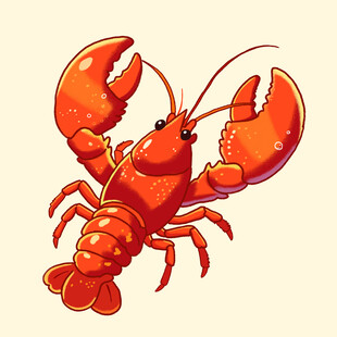 手绘小龙虾