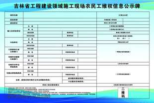农民工维权公示板