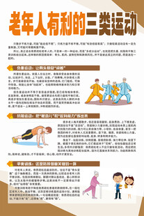 老年人有利的三类运动海报
