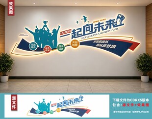 企业文化口号激励装饰墙